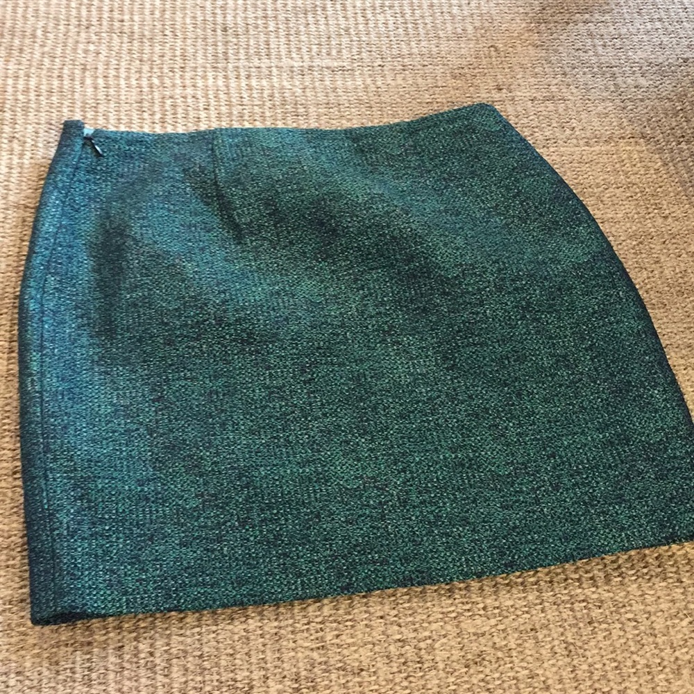 Elie Tahari blue tweed mini skirt sz 2